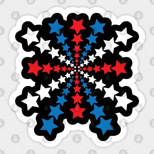 Patriotic Stars Sticker by Illustratorator